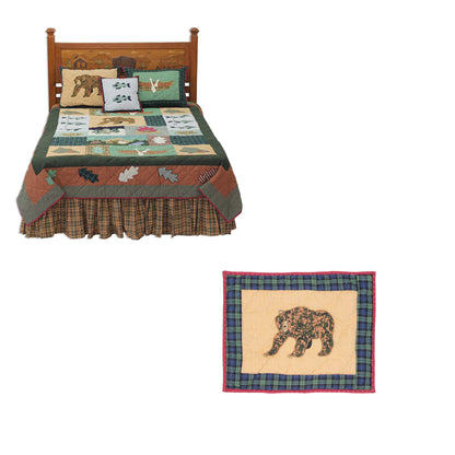 Quilted Cabin Bedding accessories and Ensemble sets.