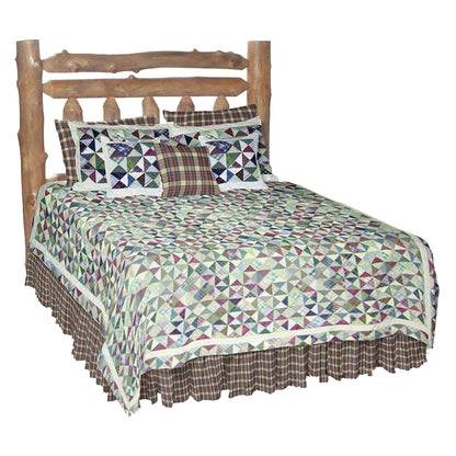 Broken Dishes  Quilt, Hand cut and Patchwork cotton fabric blocks.