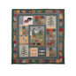 Up North Woods Quilt, Hand cut and Appliqued cotton fabric motifs.