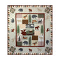 White Mountain Whispers Quilt, Hand cut and Appliqued cotton fabric motifs.