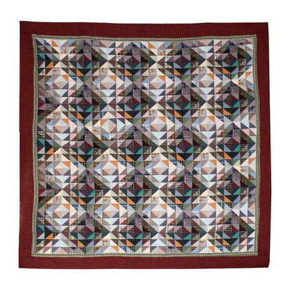 Frosting Patches Quilt, Hand cut and Patchwork cotton fabric blocks.