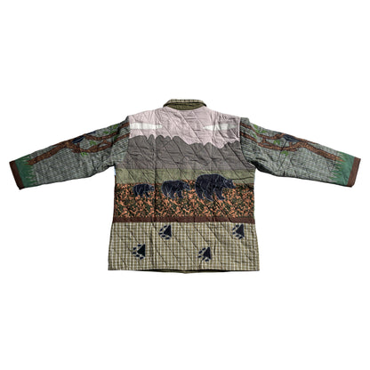 Bear Country Reversible Quilted Cotton Jacket | Artfully Crafted, Regular Fit, Filled with Soft Cotton
