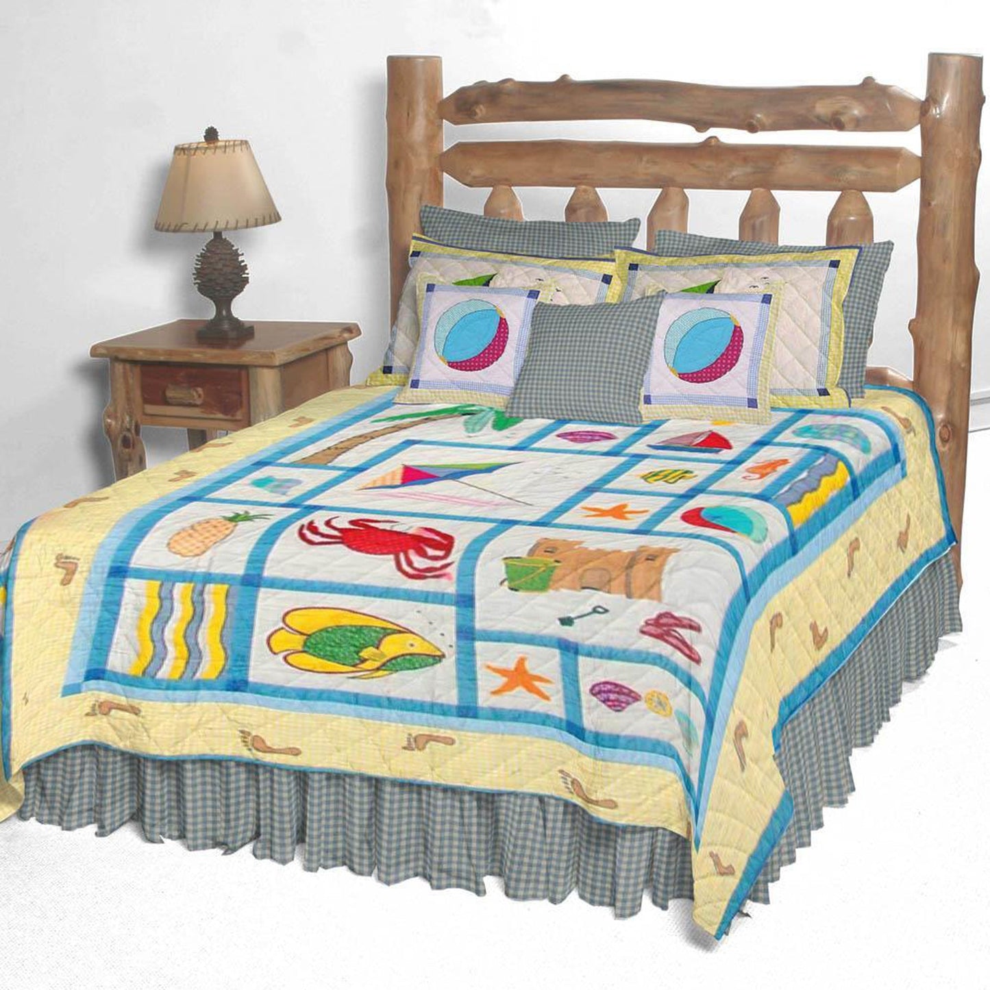 Beach Day Out Cotton Reversible Quilt.