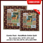 Brown Elk Handmade Cotton Quilt - Buy a Queen Size Quilt and Get a Twin Size Quilt FREE