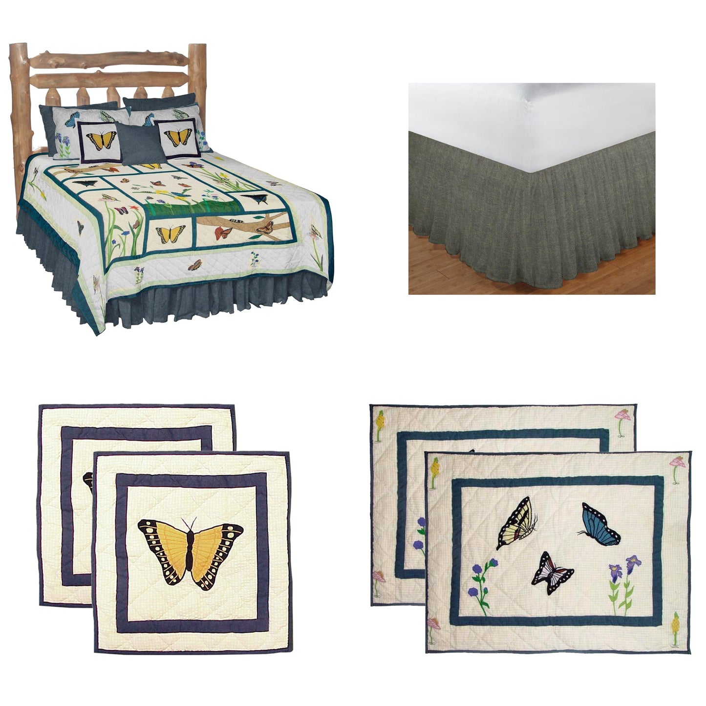 Flutterring Butterflies Bedding accessories and Ensemble sets.