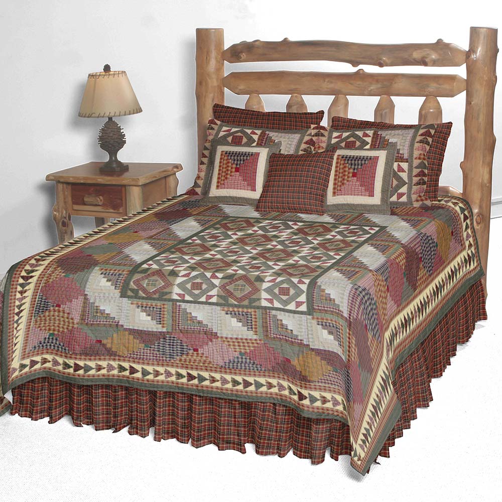 Country Roads Quilt, Hand cut and Patchwork cotton fabric blocks.