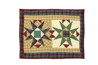 Blazing Stars Quilt, Hand cut and Patchwork cotton fabric blocks.