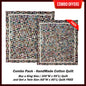 Kaleidoscope Handmade Cotton Quilt - Buy a King Size Quilt and Get a Twin Size Quilt FREE
