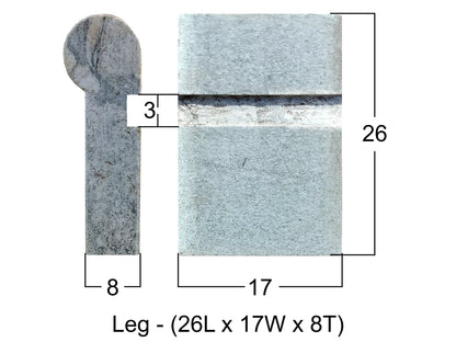 Sleek Granite Garden Bench for Outdoor Spaces | Backless Design | 5 Ft Long | 3 Inch Thickness Seater