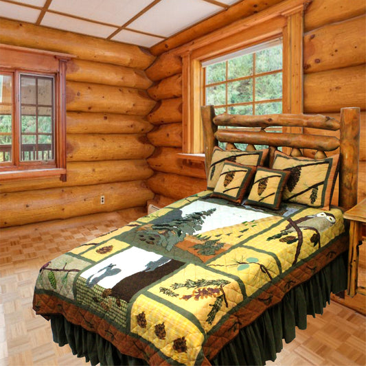 Quilted Pinecones Bedding accessories and Ensemble sets.