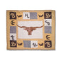 Wranglers Delight Quilt, Hand cut and Appliqued cotton fabric motifs.