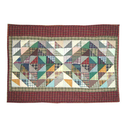 Frosting Patches Quilt, Hand cut and Patchwork cotton fabric blocks | Buy a Quilt and Get a Matching Pillow Sham FREE