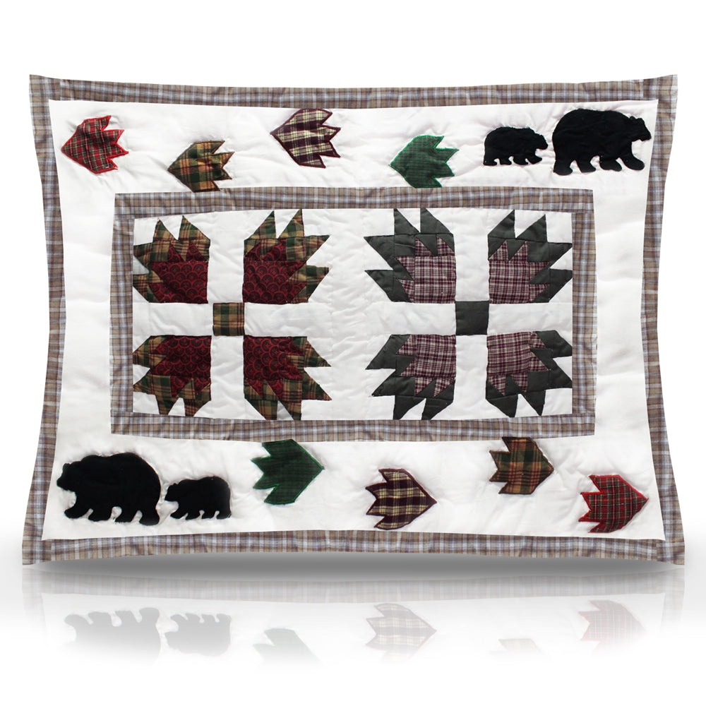 There were bears Quilt, Hand cut and Patchwork cotton fabric blocks.