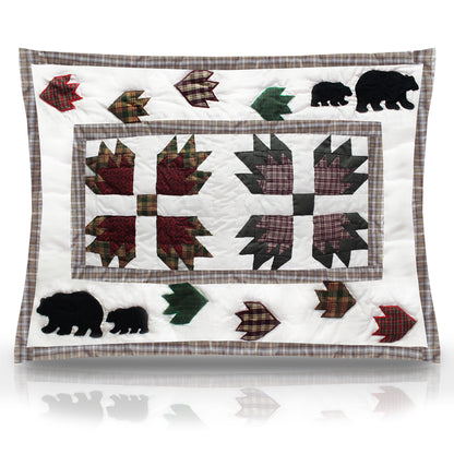 There were bears Quilt, Hand cut and Patchwork cotton fabric blocks.