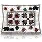 There were bears Quilt, Hand cut and Patchwork cotton fabric blocks.