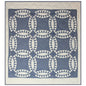 Blue Wedding Ring Quilt, Hand cut and Patchwork cotton fabric blocks.