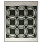 Green Wedding Ring Quilt, Hand cut and Patchwork cotton fabric blocks.