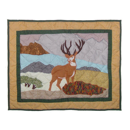Great Outdoors Quilt, Hand cut and Appliqued cotton fabric motifs.