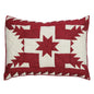 Ruby Feathered Star Quilt, Hand cut and Patchwork cotton fabric blocks.