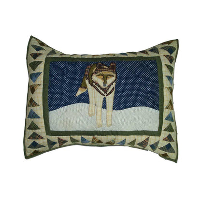 Wolf-Themed Embroidered Handmade Cotton Quilt -  Buy a Quilt and get a matching Pillow Shams FREE