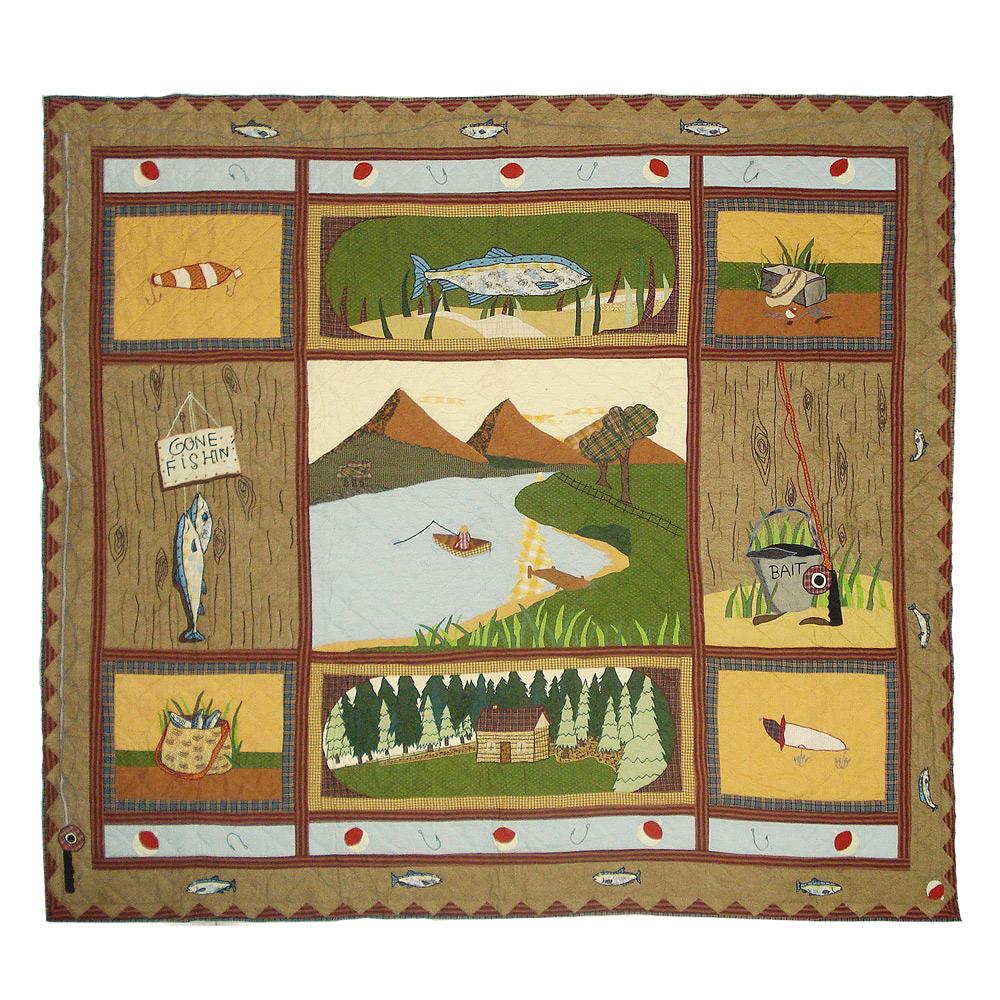 Fishing Break Bedding Accessories and Ensemble sets.