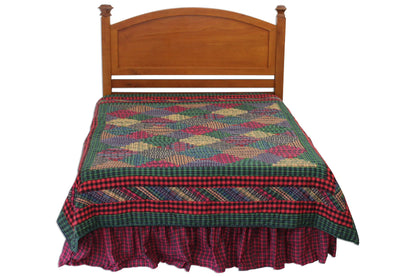 Celtic Labrinyth Quilt, Hand cut and Patchwork cotton fabric blocks.