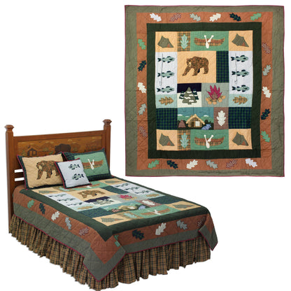 Quilted Cabin Bedding accessories and Ensemble sets.