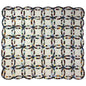 Cream Stone Wall Quilt, Hand cut and Patchwork cotton fabric blocks.