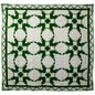 Emerald Feathered Star Quilt, Hand cut and Patchwork cotton fabric blocks.