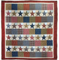 Stars and Squares Quilt, Hand cut and Patchwork cotton fabric blocks.