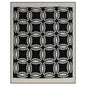 Patch Magic’s Black Wedding Ring Quilt - This black feathered white wedding rings with a black background adorn this quilt with a white border which is 100% Cotton shell and hand layered organic cotton fill. It is hand quilted and hand layered for a unique soft touch and warmth.