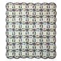 Cream Stone Wall Quilt, Hand cut and Patchwork cotton fabric blocks.