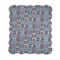  Patch Magic’s – Denim Double wedding ring quilt - Binding circles of colorful plaid on denim is brought together in this unique pattern. With a distinct wedding band cut border style this is sure to catch the eye. 