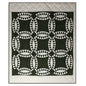 Patch Magic’s  Green Wedding Ring Quilt - Green wedding rings intersecting with each other encircled with white hound tooth all around makes this quilt quite attractive and makes you cozy and gives warmth.