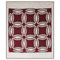 Patch Magic’s Red wedding ring quilt - This quilt depicts attractive red wedding rings with hound tooth encircling them which will give warmth to you and makes you cozy.