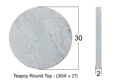 Circular Teapoy with 3 Curved Granite Stone Park Benches | Outdoor Ensemble | Granite Stone Park Set | Relaxing Outdoor Seating