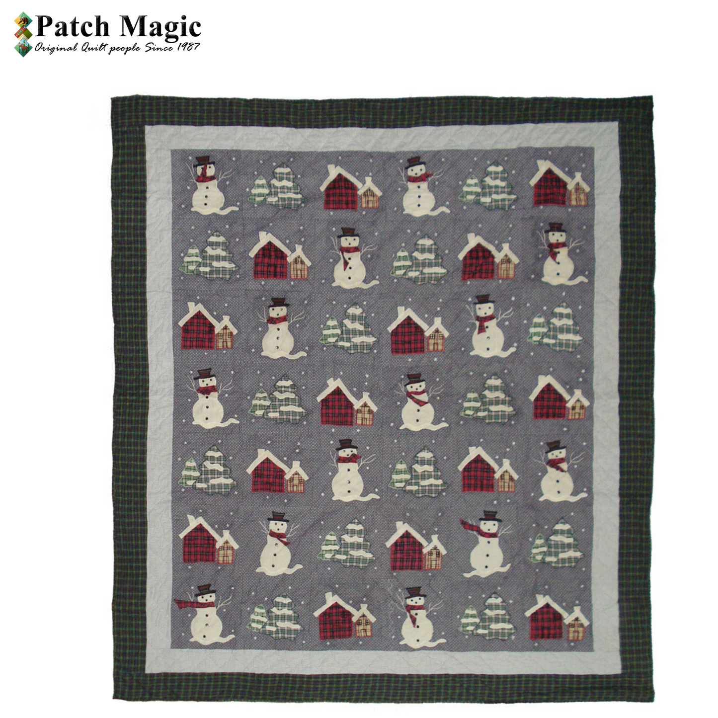 Patch Magic Quilts - Snowman Throw 50"W x 60"L
