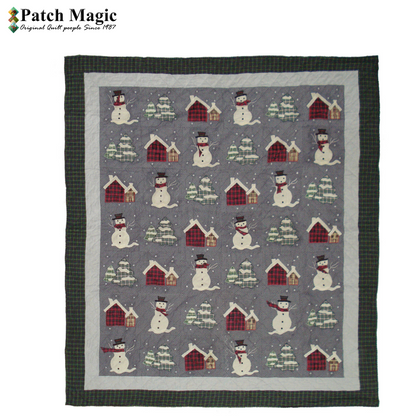 Patch Magic Quilts - Snowman Throw 50"W x 60"L