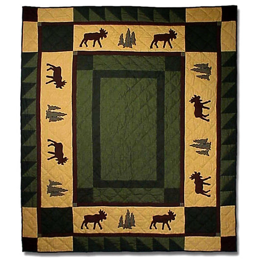 Patch Magic’s Cedar Trail - Patchwork Lap / Throw Quilt - Filled with Soft Cotton, Handmade, 100% Cotton Throw/Lap Quilt. 