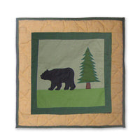 Great Outdoors Quilt, Hand cut and Appliqued cotton fabric motifs.