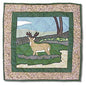 American Wilderness Quilt, Hand cut and Appliqued cotton fabric motifs.