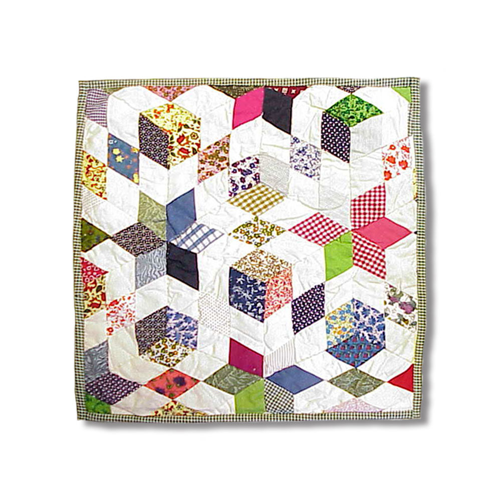Grandma Memories King Quilt | Handmade Nostalgic Quilt with Multicolored Six-Pointed Stars and Hexagon Patterns