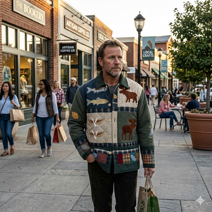 Northwoods Walk Quilted Cotton Jacket | Reversible, Soft Cotton Filled, Regular Fit