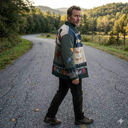 Northwoods Walk Quilted Cotton Jacket | Reversible, Soft Cotton Filled, Regular Fit