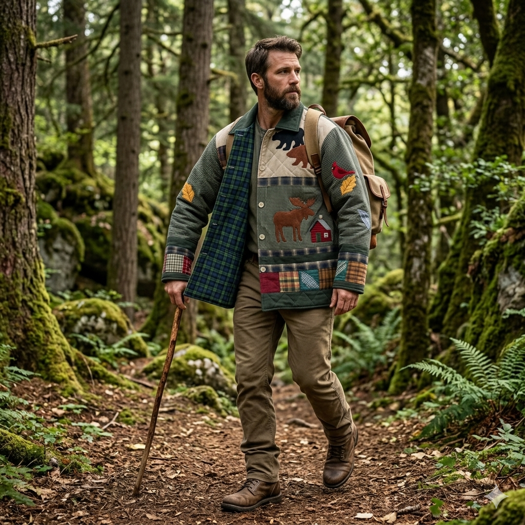 Northwoods Walk Quilted Cotton Jacket | Reversible, Soft Cotton Filled, Regular Fit