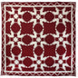 Red Feathered Star Quilt, Hand cut and Patchwork cotton fabric blocks.
